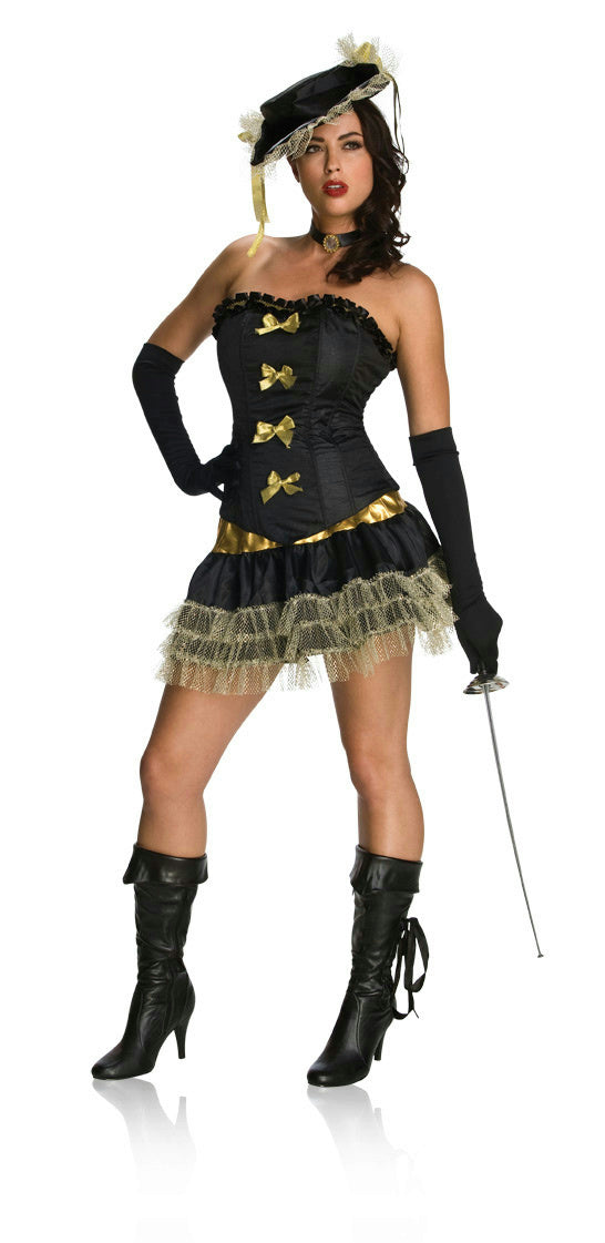 Women's Sexy Naughty Musketeer Adult Costume XS 2-4