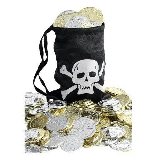 Pirate Coin Bag Costume Accessory with Coins