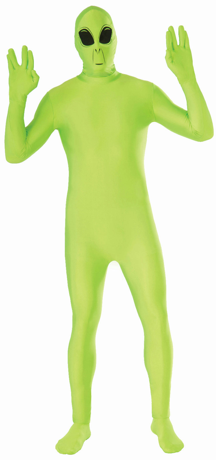 Green Alien Disappearing Man Suit Adult Costume Size Standard