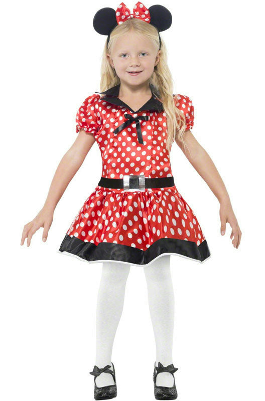 Cute Mouse Girls Costume Dress Minnie Small 4-6