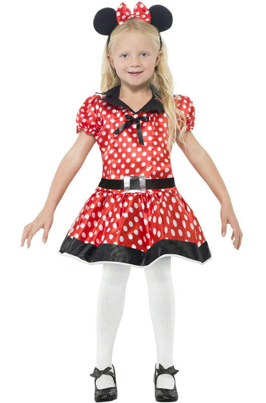 Cute Mouse Girls Costume Dress Minnie Medium 7-9