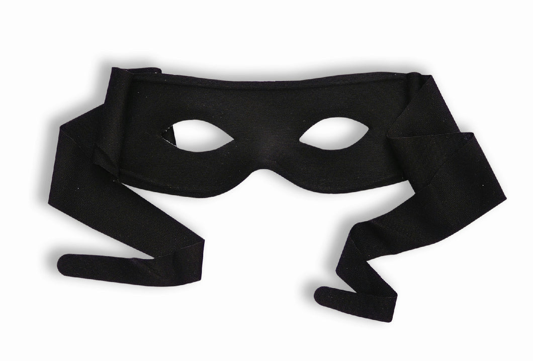 Mardi Gras Masquerade Black Bandit Super Hero Eye Mask Zorro