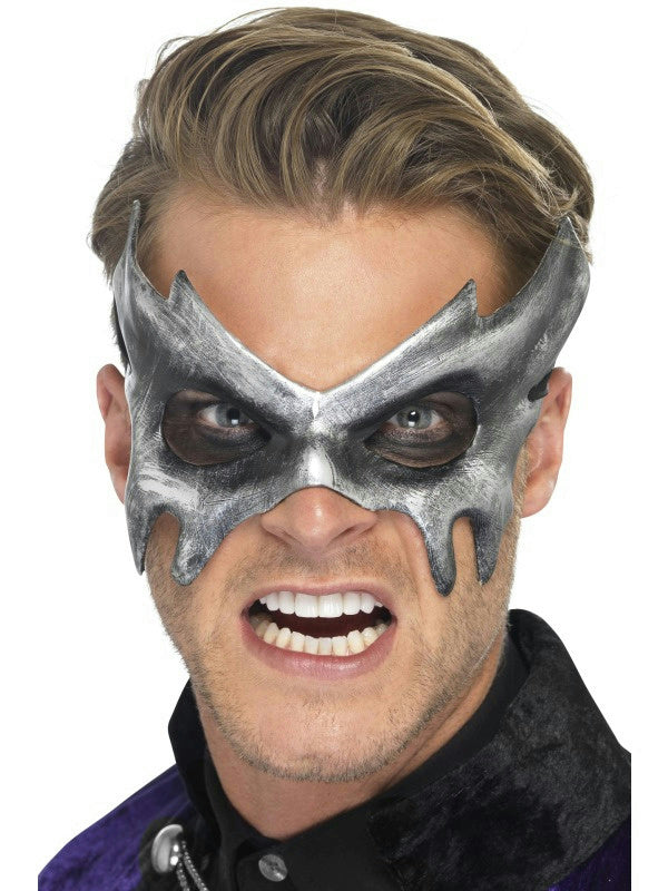 Smiffy's Men's Gray Phantom Masquerade Eye Mask