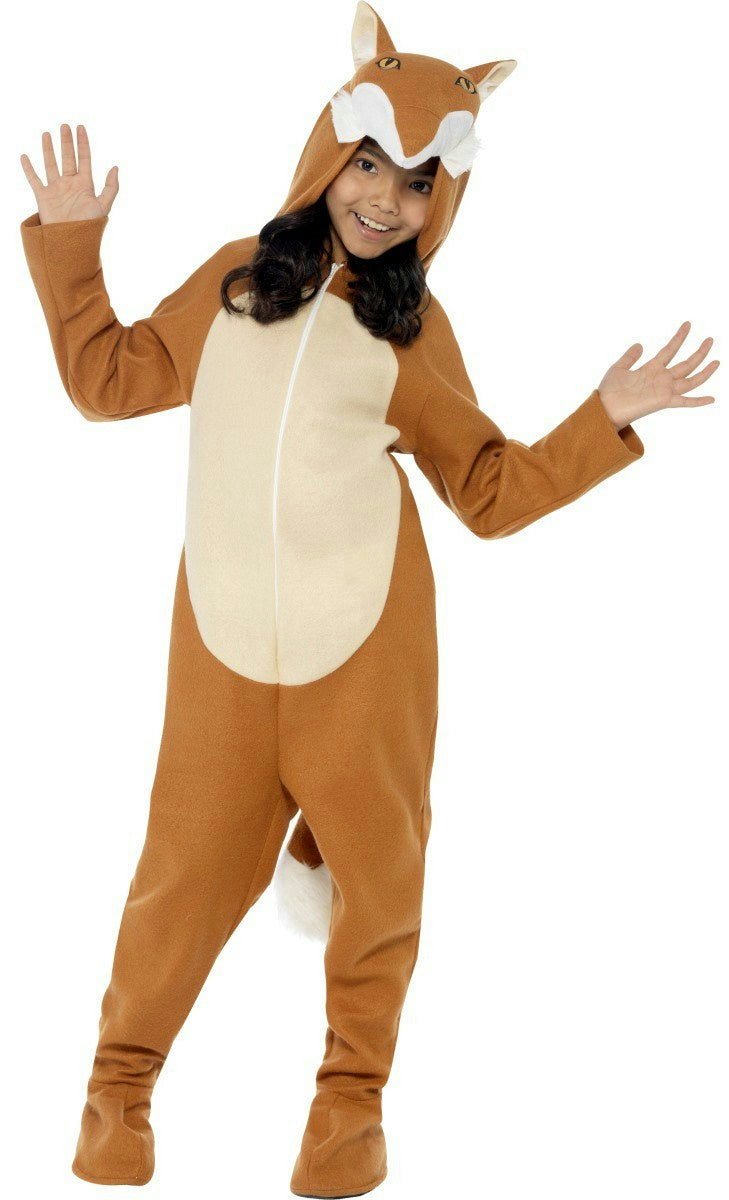 Fox Child Costume with Hood Size Small