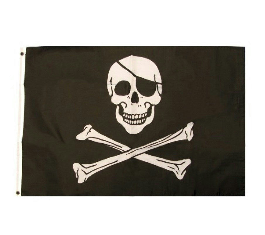 Jolly Roger Skull and Crossbones Pirate Flag