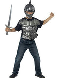 Kids Medieval Armour Accessory Costume Kit Helmet Sword Body Armour Chest Piece