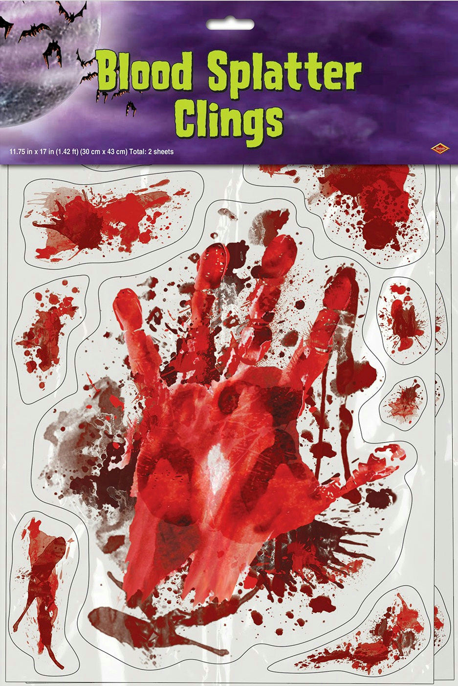 Blood Splatter Halloween Window Clings