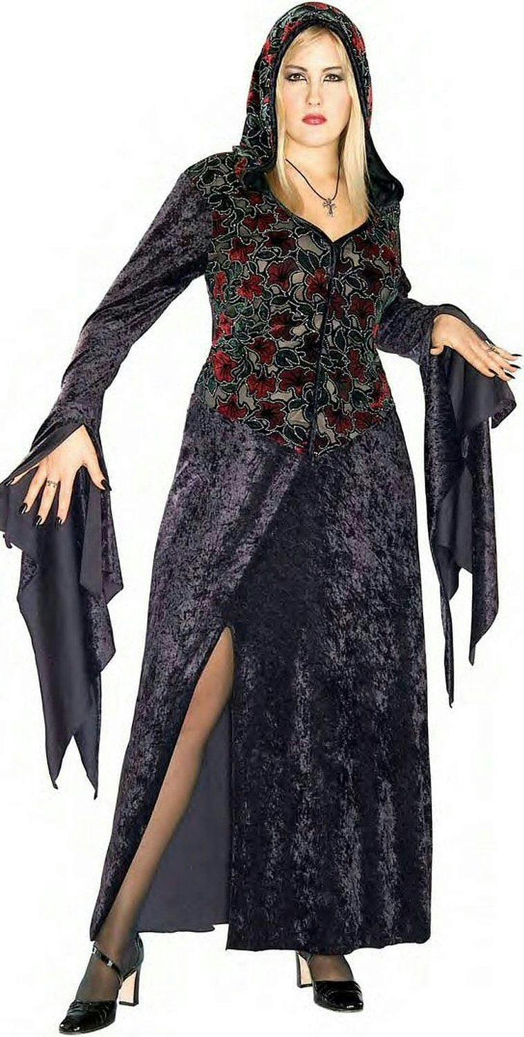 Dark Vixen Covenant Plus Size Hooded Velvet Dress Adult Costume