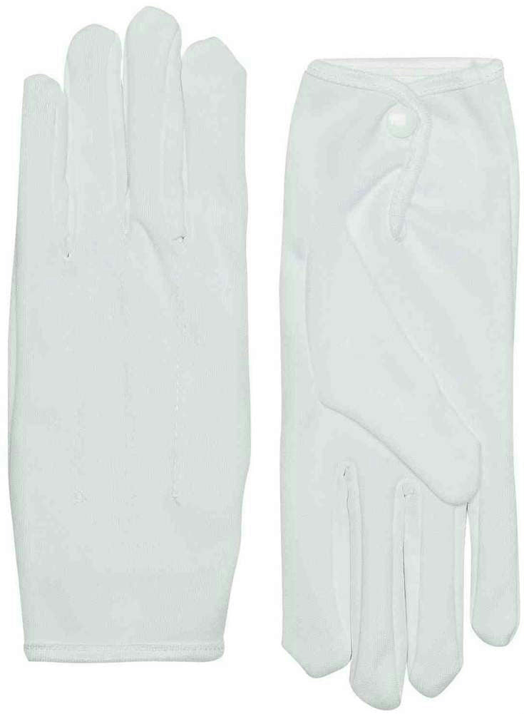 White Parade Santa Jester Formal Gloves with Snap