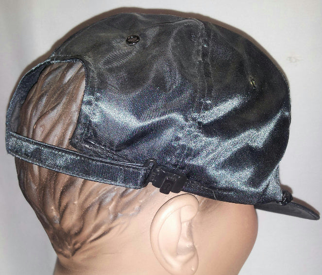 Letter 'X' Shiny Black Adjustable Adult Hat