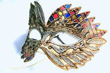 Load image into Gallery viewer, Yellow Pink Blue Falcon Mardi Gras Eye Festive Party Mask
