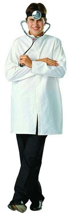 Doctor Lab Coat (White) Poplin Adult Costume Size Standard