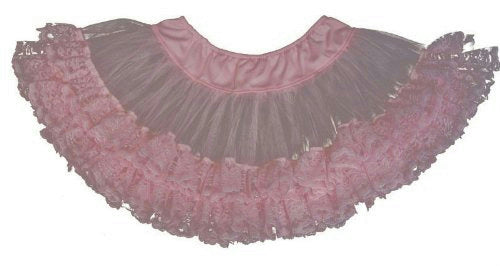 Cinema Secrets Pink Lace Trimmed Petticoat Standard up to Size 12