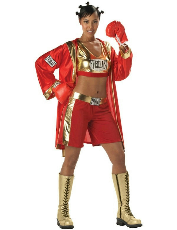 Everlast Boxer Chick Sexy Contender Adult Costume Size Large 10-12