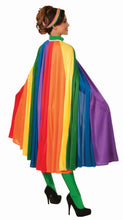 Load image into Gallery viewer, Rainbow Fantasy Pride Adult Multicolored Costume Cape
