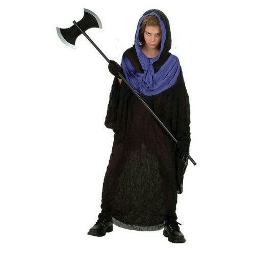 Boys Vengeance Horror Hooded Robe with Purple Collar Costume Small 4-6