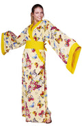 Madame Butterfly Yellow Geisha Kimono Adult Costume