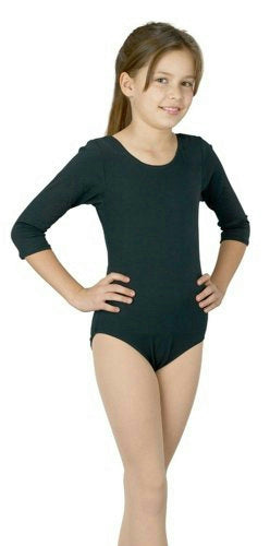 Child Black Leotard Bodysuit Size Medium