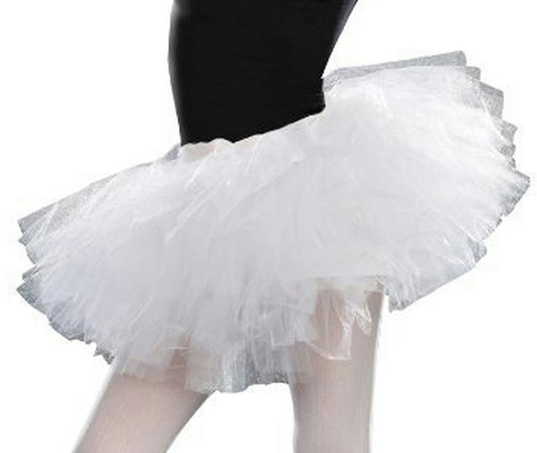 White Tulle Junior's S/M 5-7 Costume Tutu Petticoat
