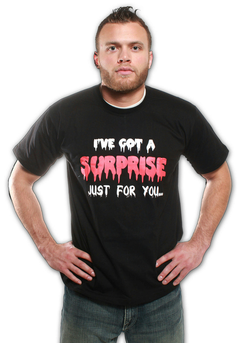 I've Got a Surprise Just For U Flip Up T-Shirt Zombie Funny Scary Costume XX-LG