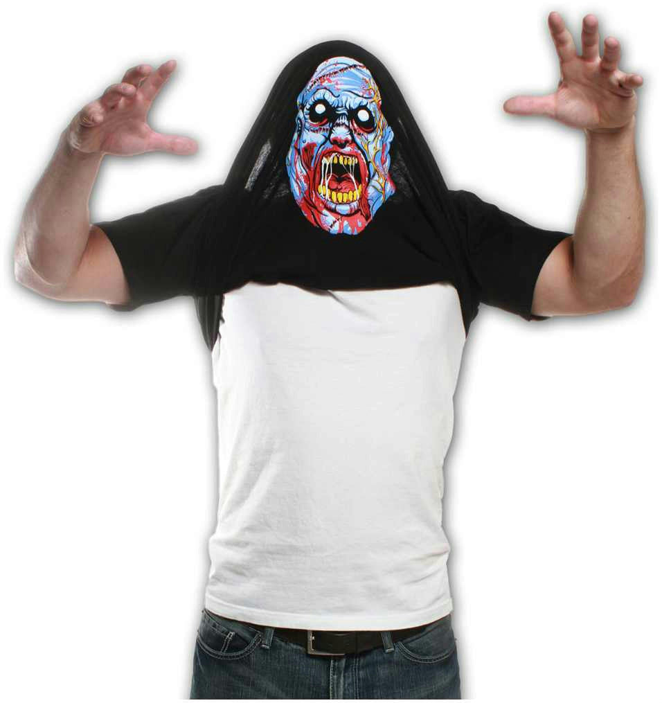 I've Got a Surprise Just For U Flip Up T-Shirt Zombie Funny Scary Costume Large