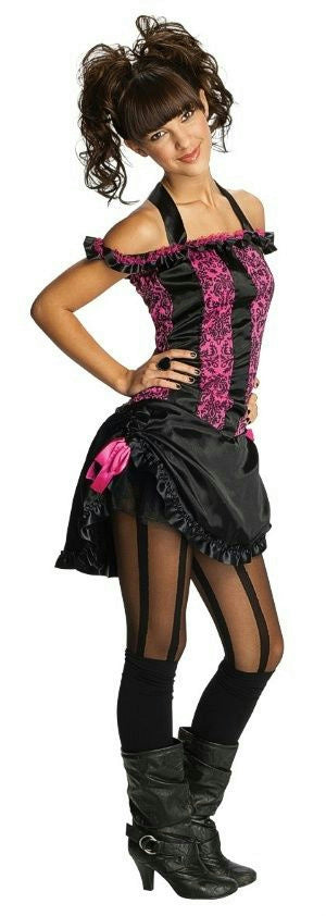 Rubies Costume Co Pink and Black Saloon Girl Tween Costume Size Teen Medium 2-6