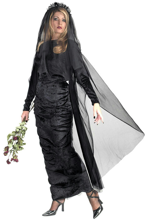 Deluxe Black Widow Plus Size Full Figure Adult Costume Dress 18-20