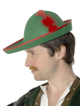 Load image into Gallery viewer, Green Robin Hood Peter Pan Elf Adult Hat
