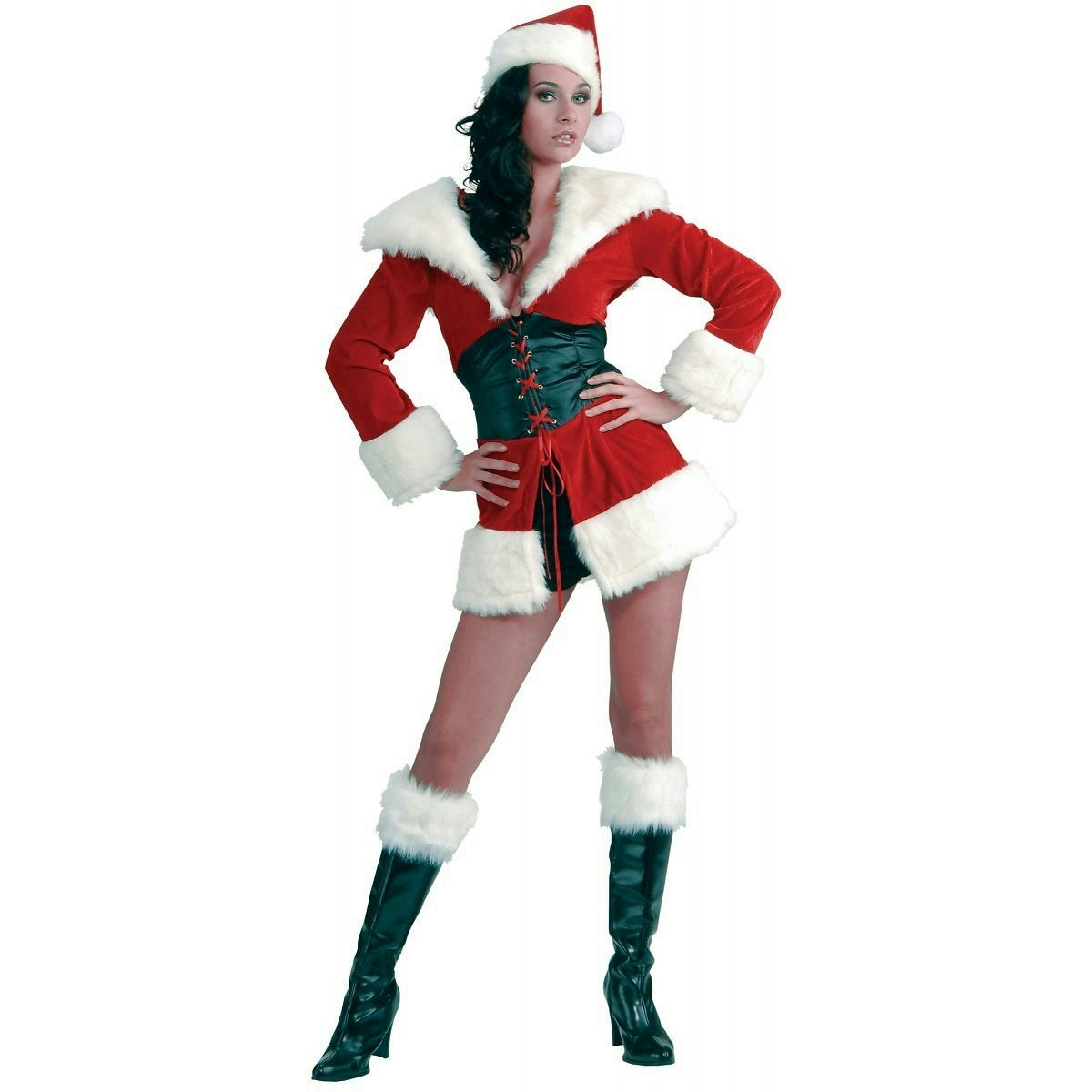 Women's Short N' Sweet Sexy Miss Santa Christmas Costume Size M/L (8-12)
