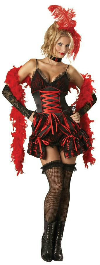 Womens Sexy Dance Hall Darlin Deluxe Burlesque Adult Saloon Girl Costume XS