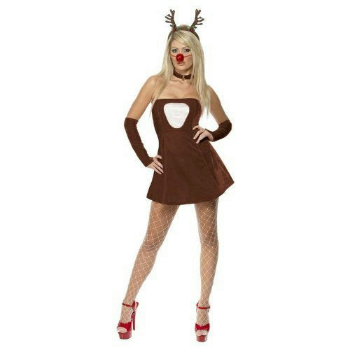 Smiffy's Fever Red Hot Reindeer Adult Women's Sexy Christmas Costume Size Medium