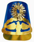 Blue Plastic Drum Major Hat