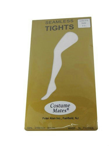 White Child Seamless Tights Pantyhose Accessory Size 3-6 Small