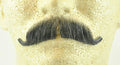 Dark Grey 100% Human Hair European Character Elegant Handlebar Mustache 2012
