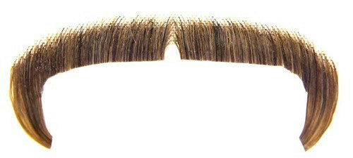 Medium Brown 100% Human Hair Zapata Fu Manchu Mustache 2016