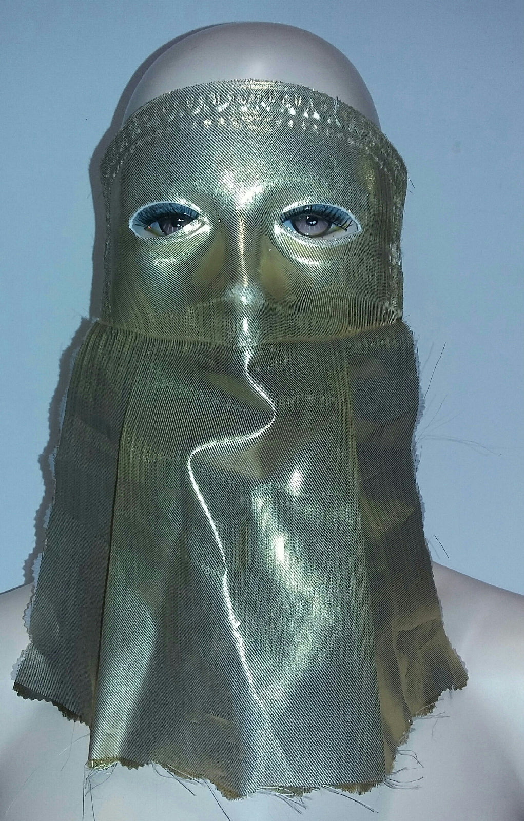 Shiny Gold Curtain Domino Eye Mask