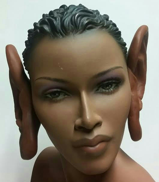 8" Super Jumbo Really Big African Brown Black Soft Vinyl Ears Costume Accessory