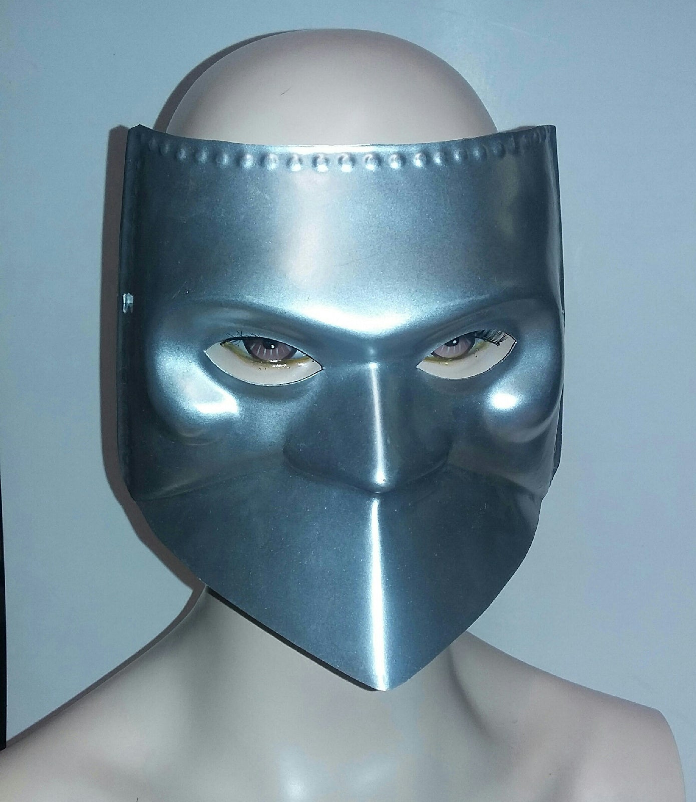 Cesar Silver Galaxy Half Plastic Costume Mask