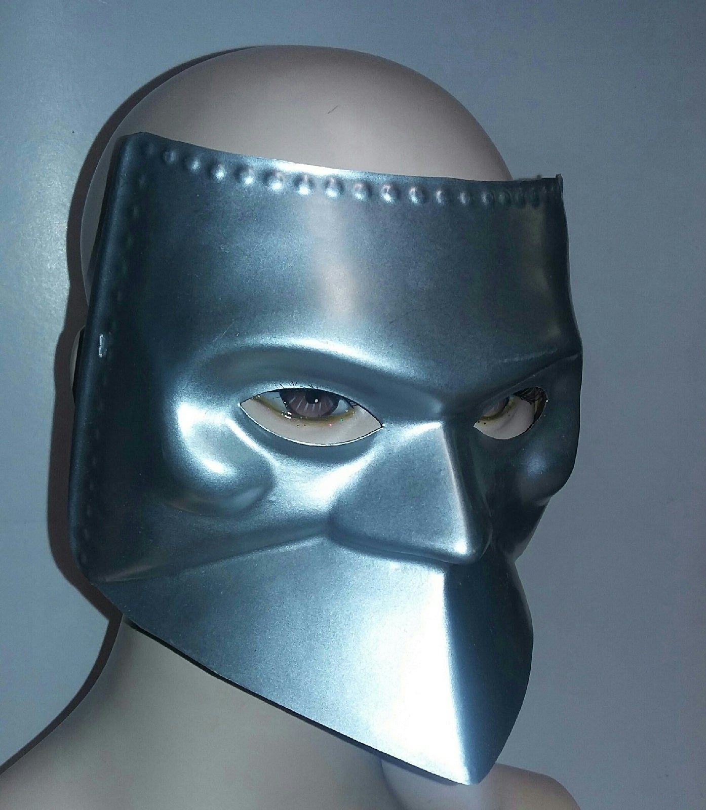 Cesar Silver Galaxy Half Plastic Costume Mask