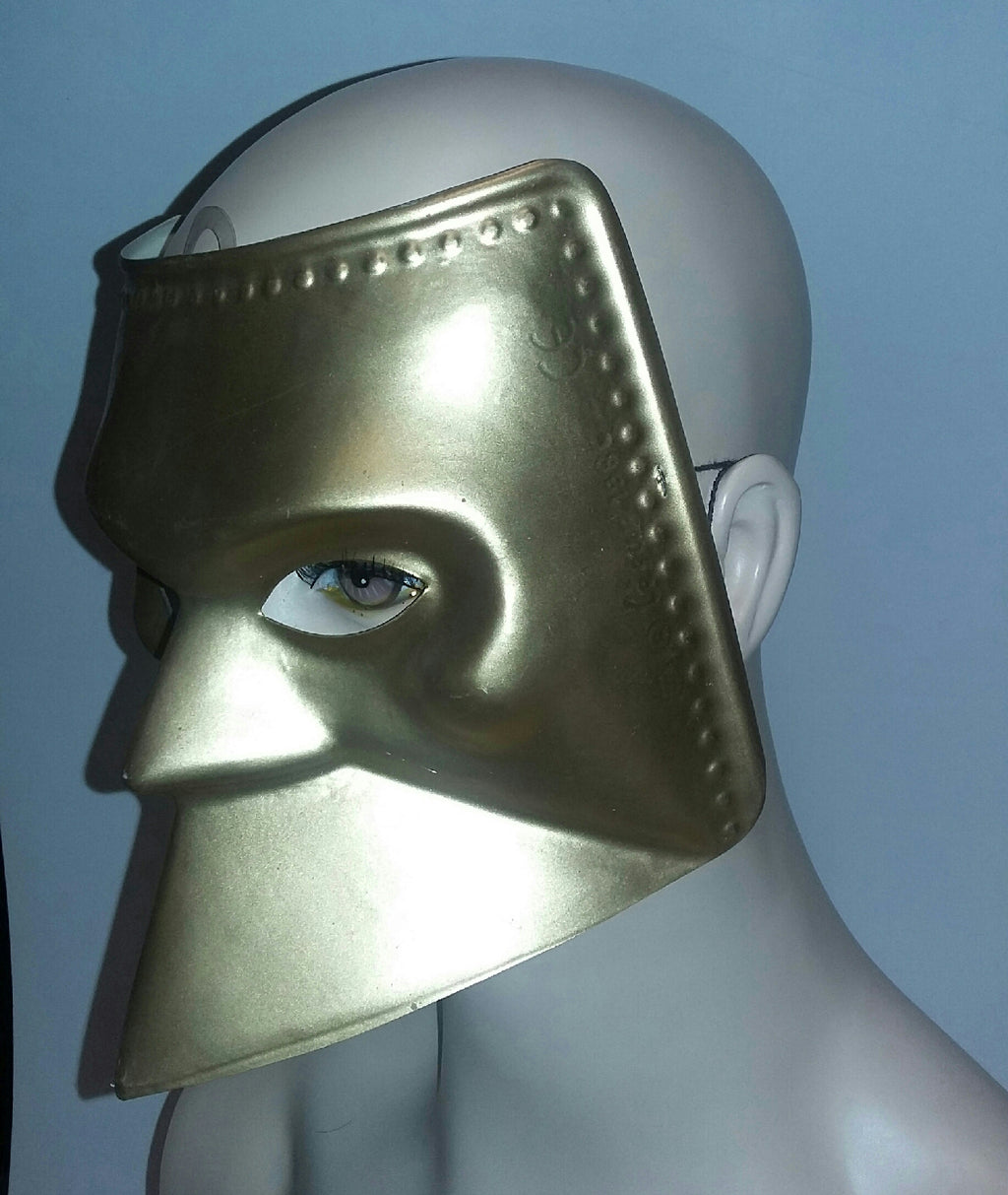 Cesar Gold Galaxy Half Plastic Costume Mask