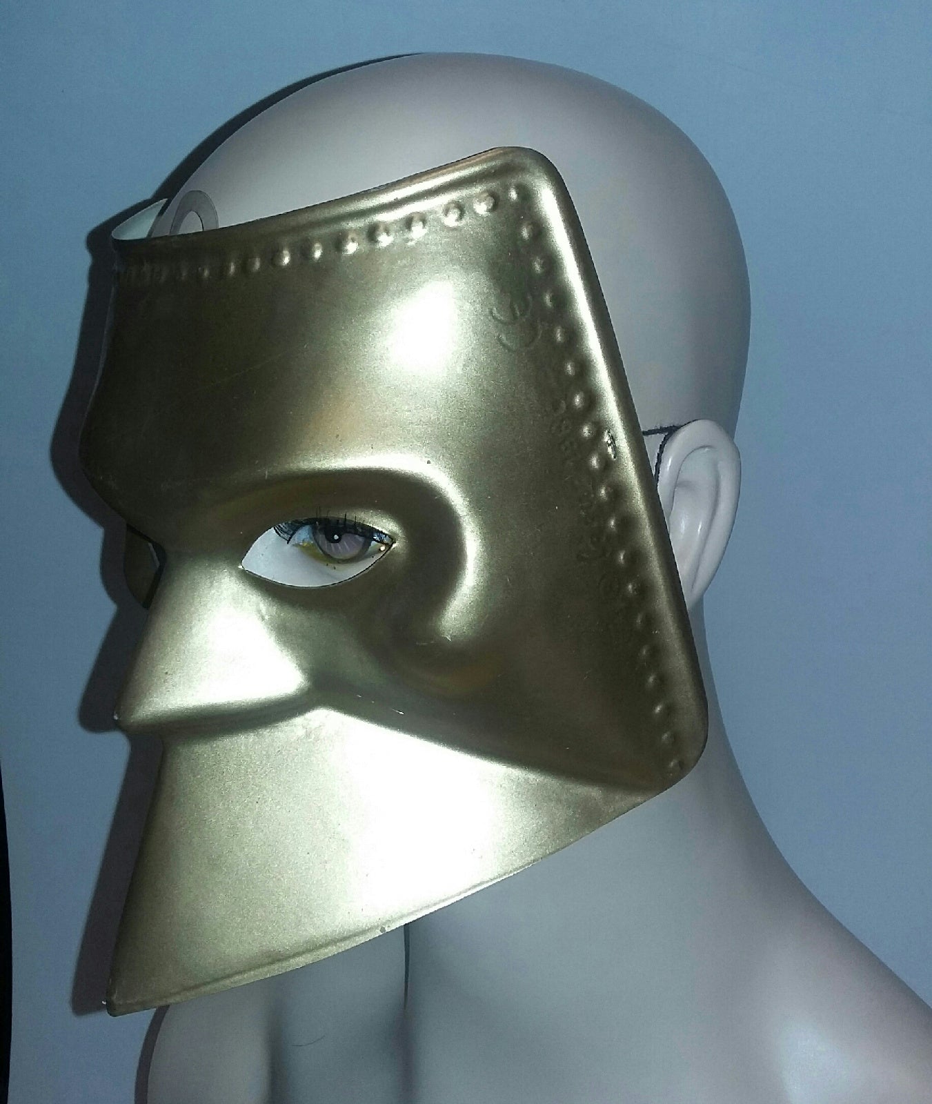 Cesar Gold Galaxy Half Plastic Costume Mask