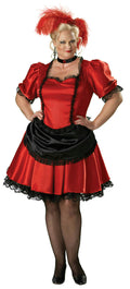 InCharacter Premier Red Black Saloon Gal Western Plus Size Adult Costume Size 2X