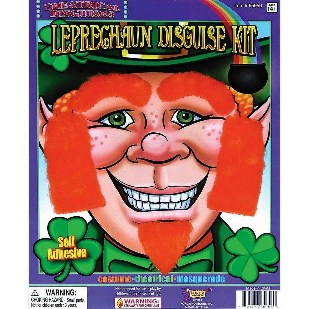 Leprechaun Facial Hair Disguise Kit Eyebrows Sideburns and Goatee St. Patty's