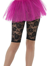 Load image into Gallery viewer, Smiffy&#39;s Women&#39;s 80&#39;s Black Lace Cycling Shorts Fancy Dress Costume Accessory
