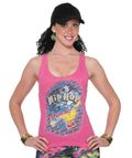 Forum Novelties Women's Pink Hip Hop Old School Costume Tank Top