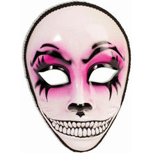 Load image into Gallery viewer, Women&#39;s Day of the Dead Pink Masquerade Venetian Skull Face Mask
