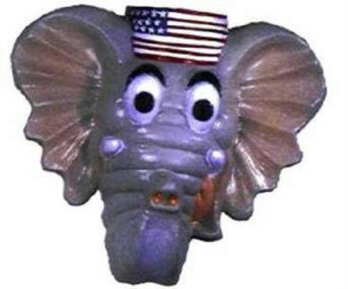 Cesar Republican Elephant Hard Rigid Plastic Costume Adult Mask