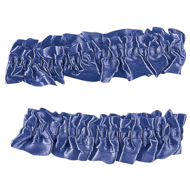 1920's Blue Satin Old Fashioned Garter Flapper Arm Bands Armbands