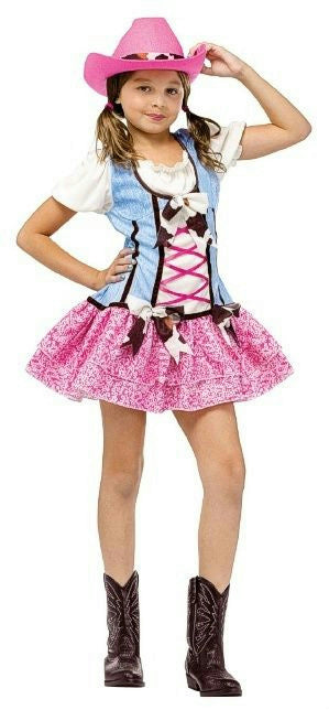 Fun World Rodeo Sweetie Girls Pink Cowgirl Costume Child Large 12-14