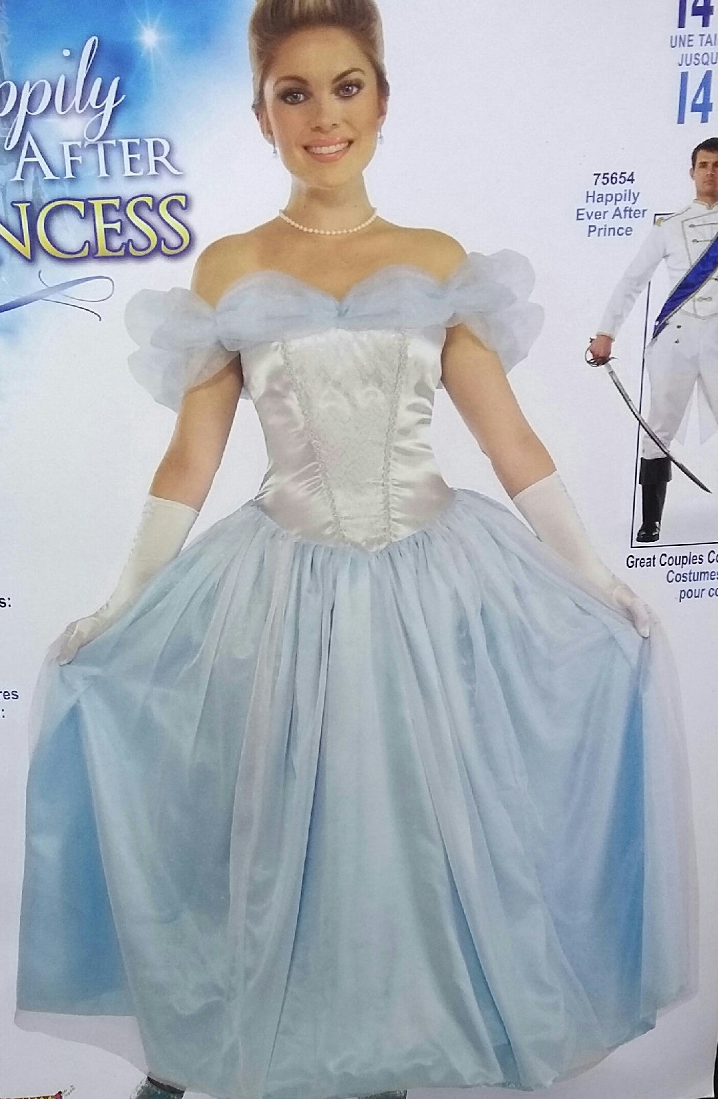 Forum Women's Happily Ever After Princess Blue Cinderella Costume Dress